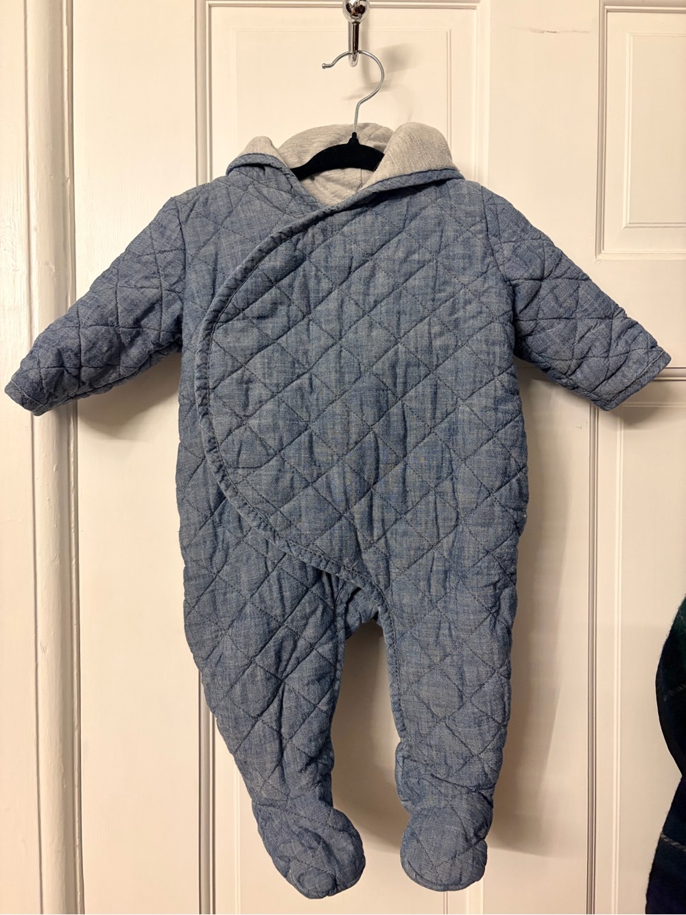 GAP Quilted Blue Footed Baby Winter Suit